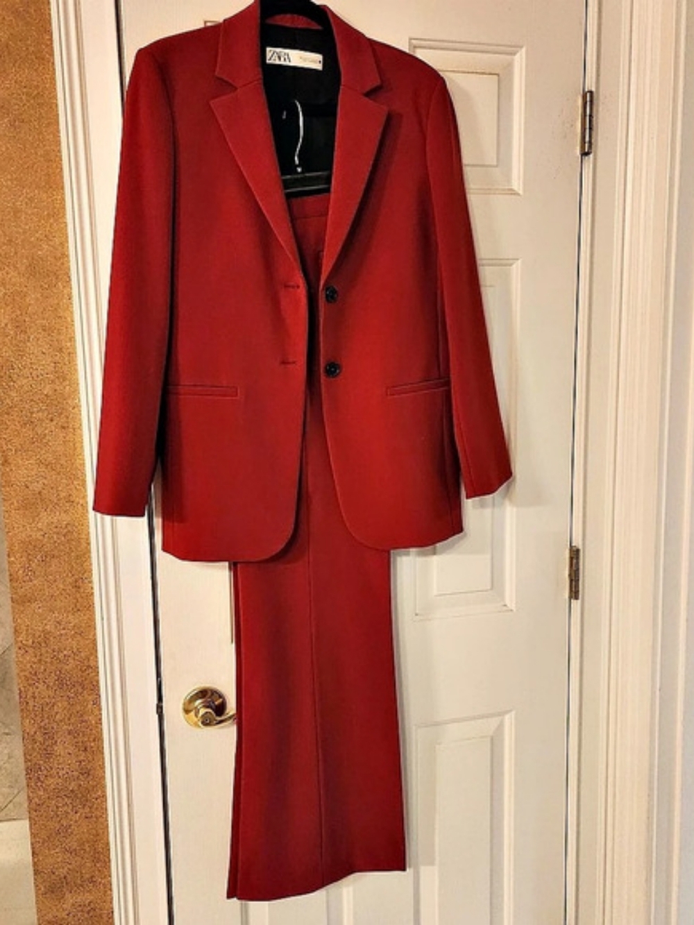 Zara Red Pantsuit Size Medium Like New